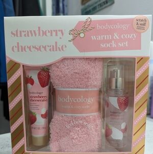 Strawberry Cheesecake Skincare And Sock Set